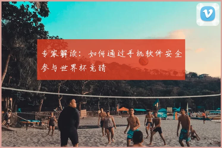 专家解读:如何通过手机软件安全参与世界杯竞猜